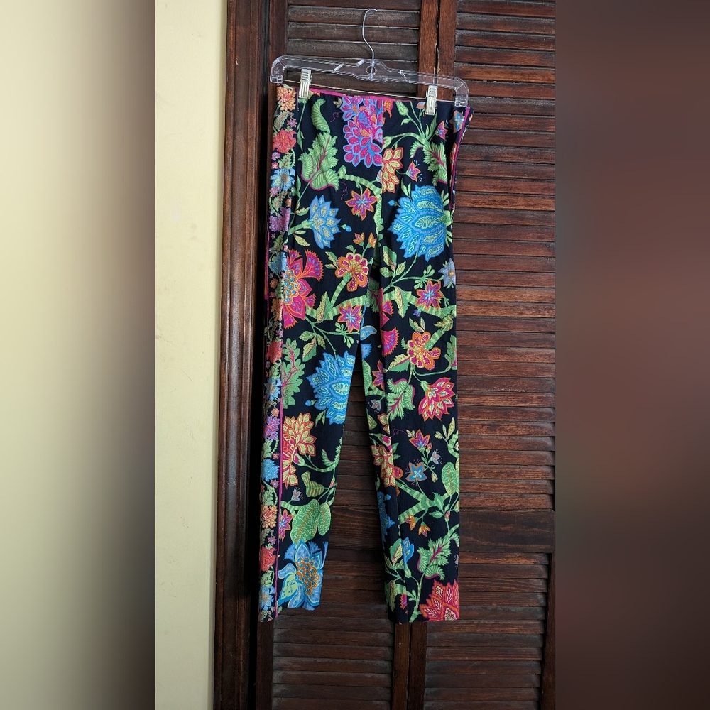 Gretchen Scott Print Pants (black background)